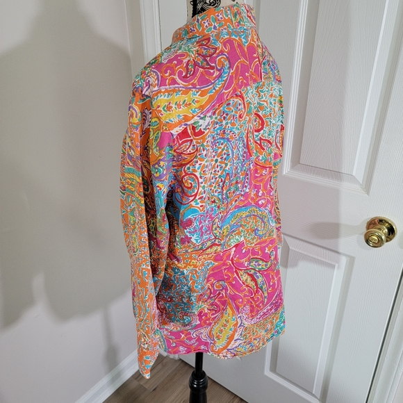Lauren Ralph Lauren Marble Paisley print top 1XL NWT Women's - Picture 5 of 12